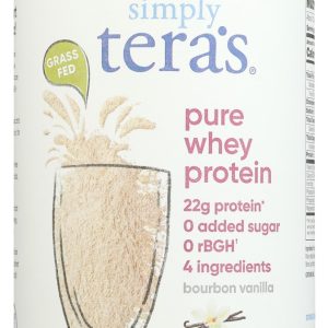 SIMPLY TERAS: Pure Whey Protein Bourbon Vanilla, 12 oz