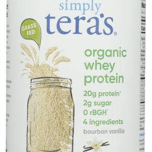 SIMPLY TERAS: Organic Whey Protein Bourbon Vanilla, 12 oz