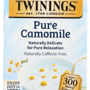 TWININGS OF LONDON: Pure Camomile Herbal Tea 20 Count, 1.06 oz