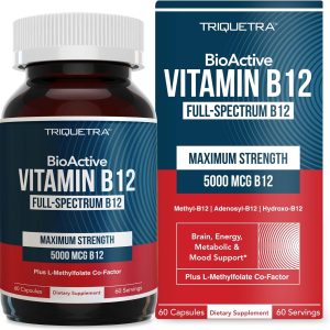 TRIQUETRA HEALTH: Vitamin B12 5000mcg, 60 cp