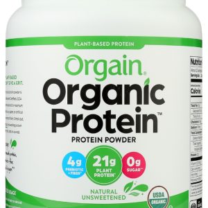 ORGAIN: Organic Protein Plant Based Protein Powder Natural Unsweetened, 25.3 oz