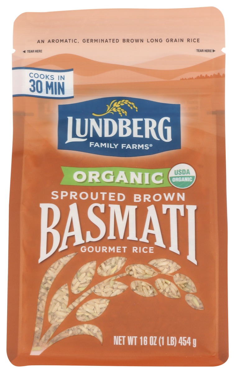LUNDBERG: Organic Sprouted Brown Basmati Rice, 16 oz