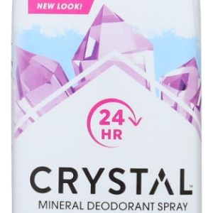 CRYSTAL BODY DEODORANT: Mineral Deodorant Spray Unscented, 4 oz
