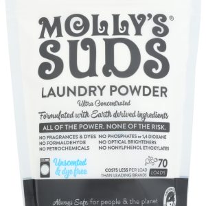 MOLLYS SUDS: Laundry Detergent Powder Unscented 70 Loads, 47 oz