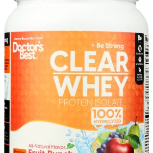 DOCTORS BEST: Clear Whey Protein Isolate Fruit Punch, 529.2 gm