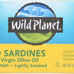 WILD PLANET: Wild Sardines In Extra Virgin Olive Oil with Lemon, 4.4 oz