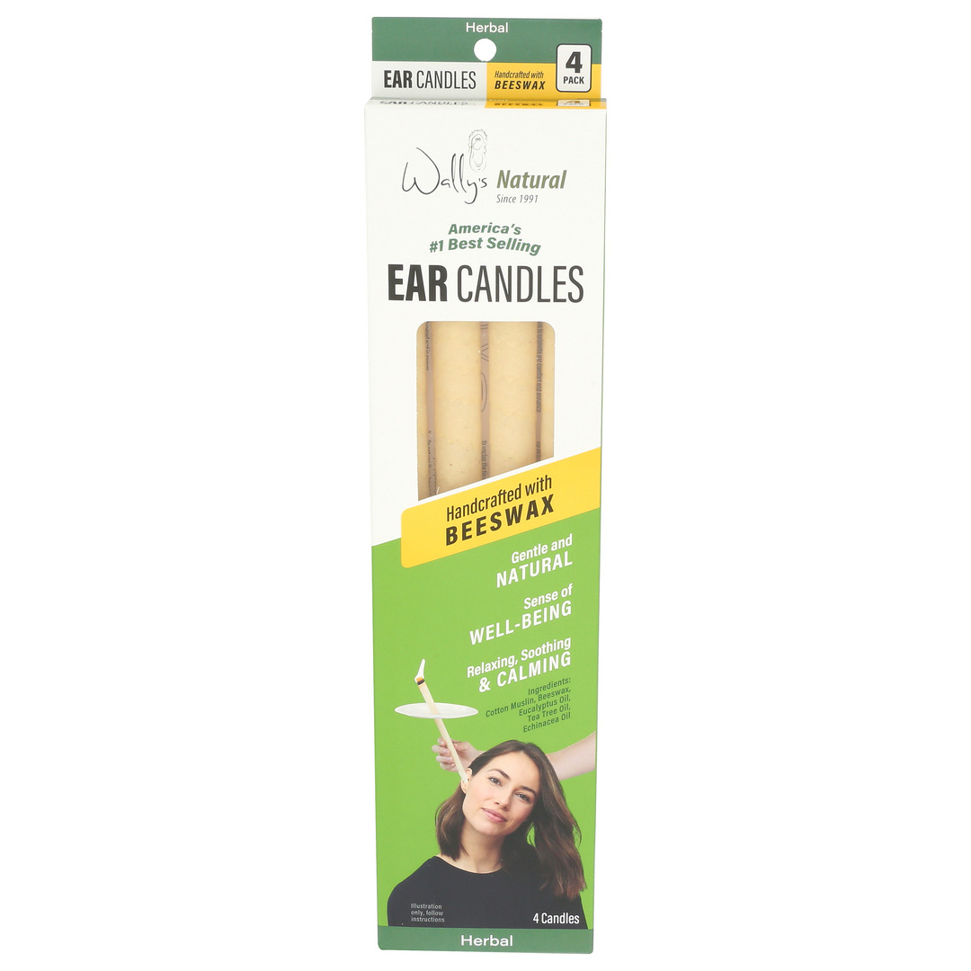 WALLYS: Ear Candles Beeswax Herbal, 4 pc